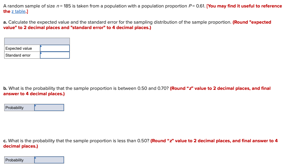Solved A random sample of size n= 185 is taken from a | Chegg.com