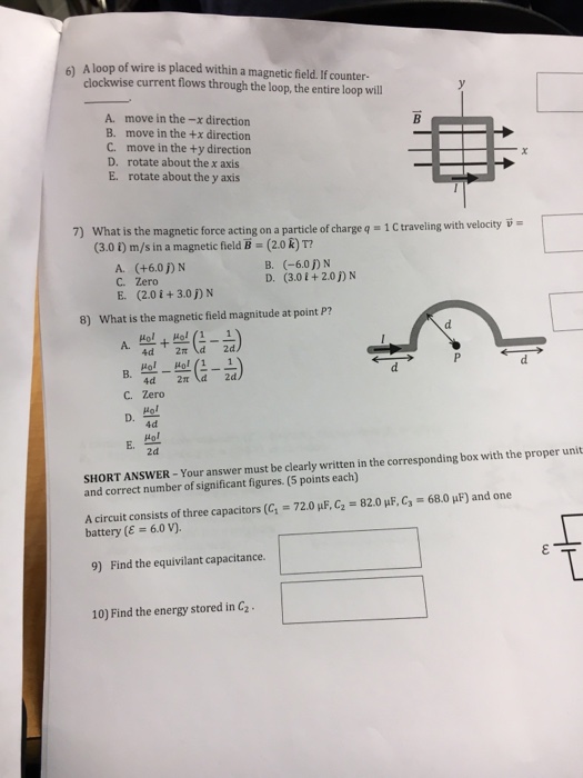 Solved A loop of wire is placed within a magnetic field. If | Chegg.com