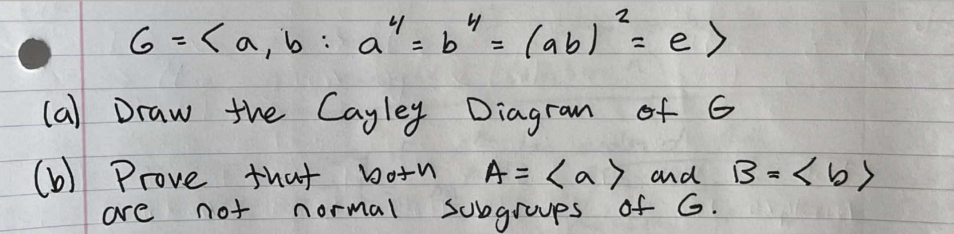 Solved 2 니 6 G= And B- Of G G Are Not Normal Subgroups Of | Chegg.com