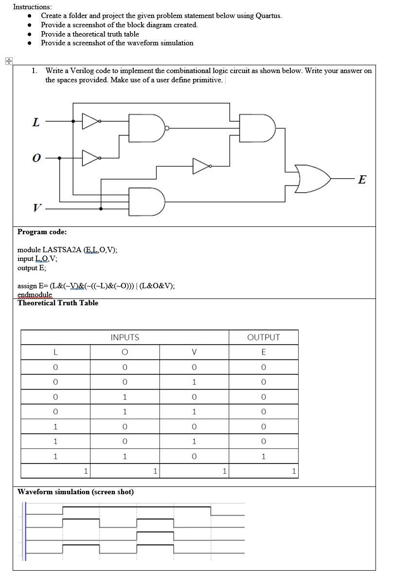 Solved QUARTUS ALREADY HAVE ANSWER IN #1 PLS HELP NEED | Chegg.com