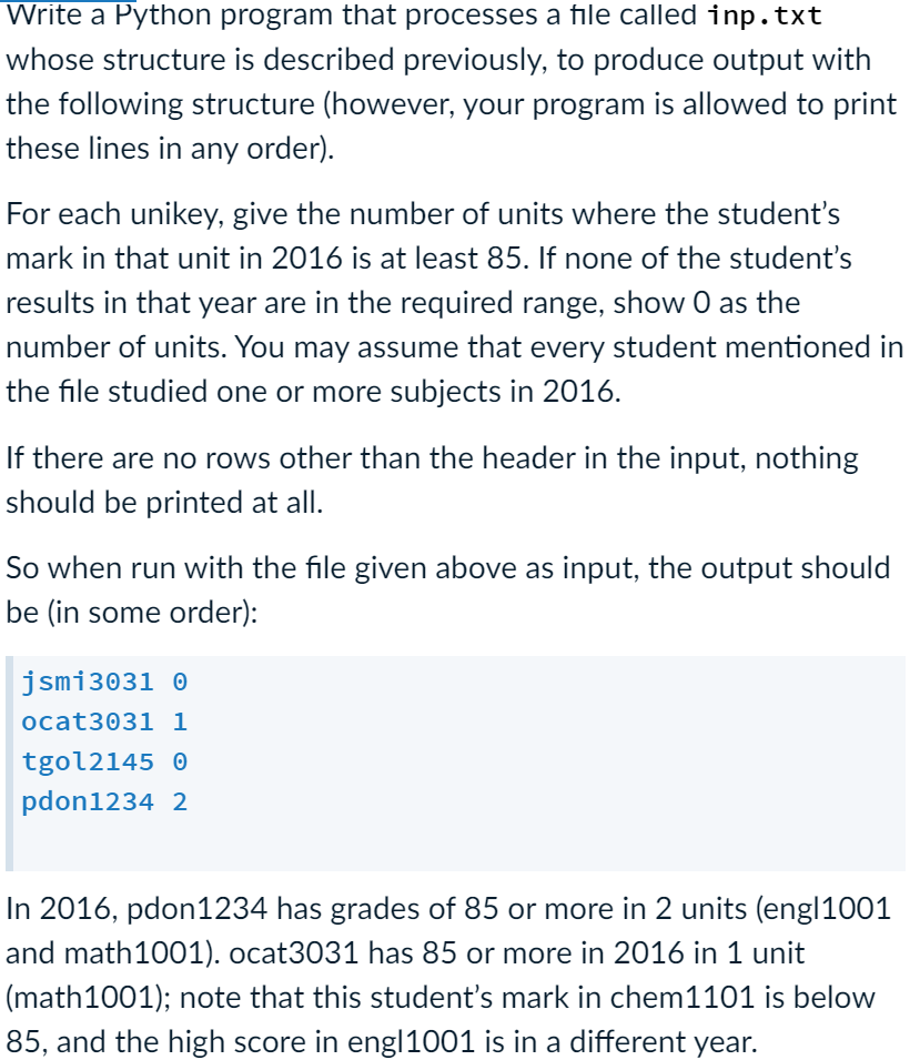 Solved How to use python to output | Chegg.com