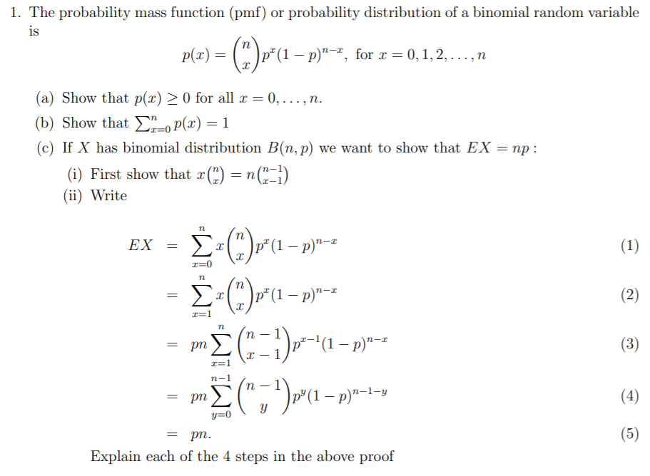 Solved 1 The Probability Mass Function Pmf Or Probabil Chegg Com