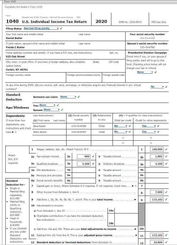 Note: This Problem Is For The 2020 Tax Year. Daniel | Chegg.com