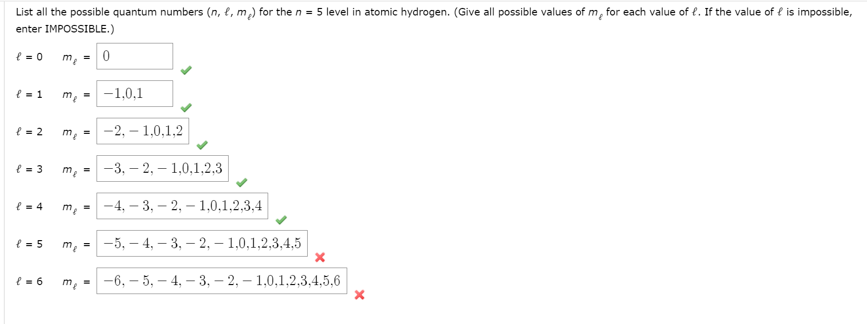 Solved: List All The Possible Quantum Numbers (n, L, M,) F... | Chegg.com