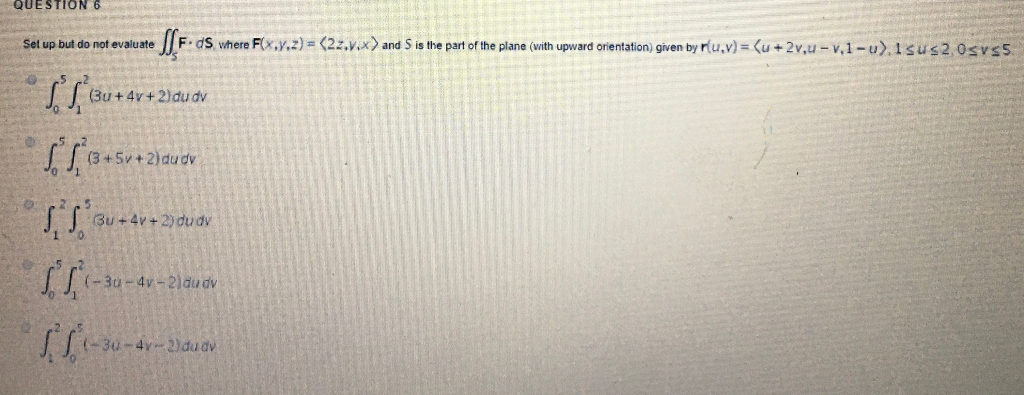 Solved Set up but do not evaluate Error converting from | Chegg.com
