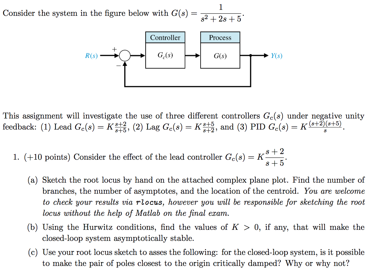 Solved Consider the system in the figure below with | Chegg.com