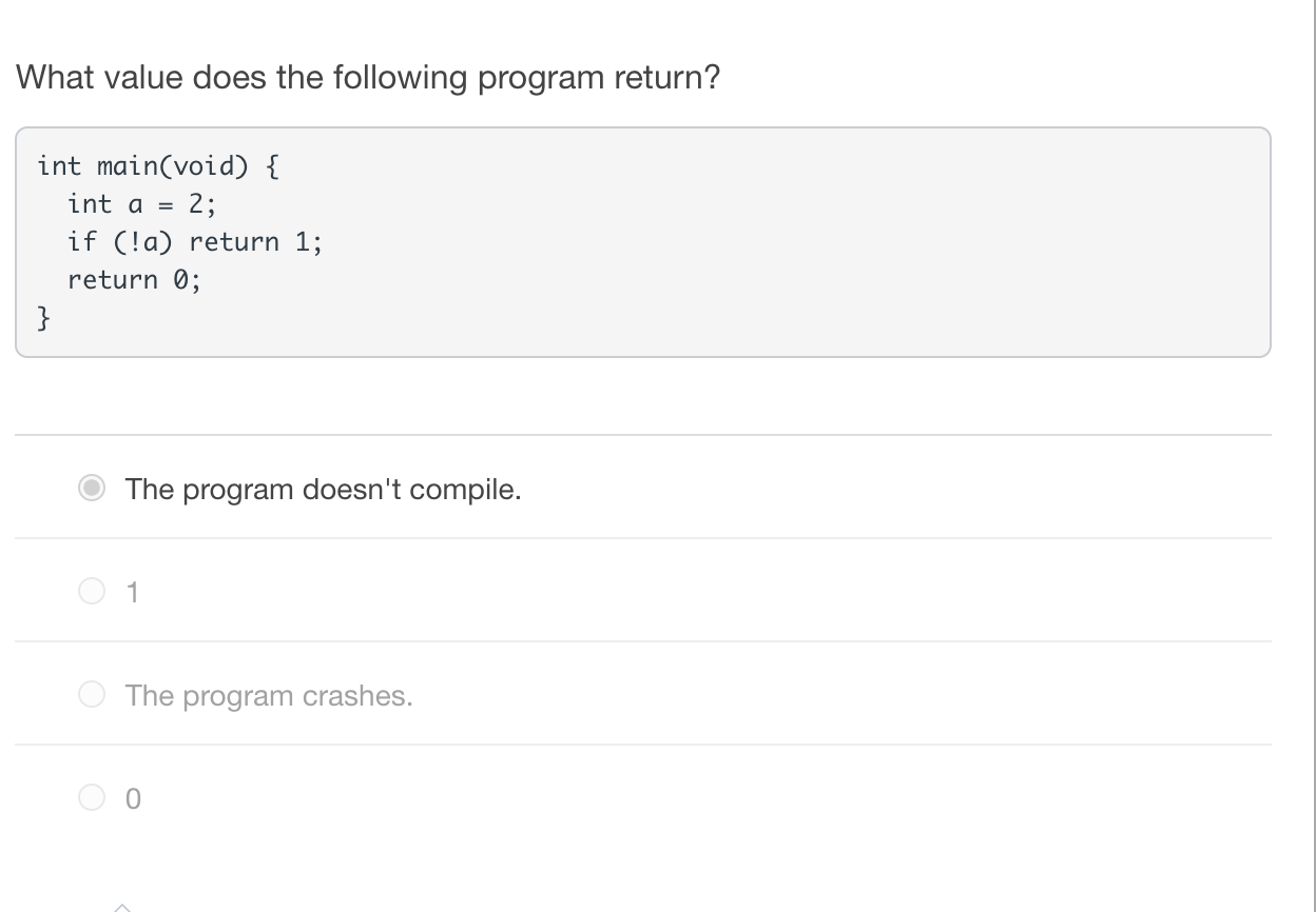 Solved What does the following statement do? &a = b; It's | Chegg.com