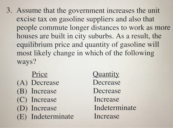 solved: multiple choice question an increase or... Solved 3. Assume that the government increases the unit | Chegg.com