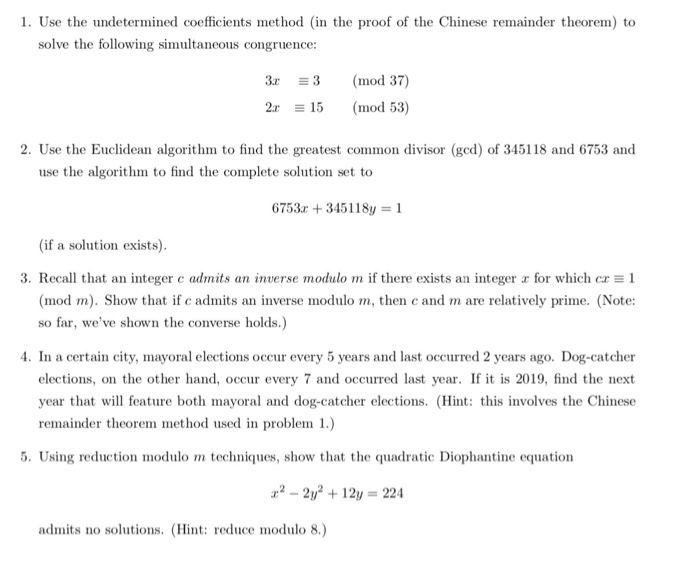 Solved 1 Use The Undetermined Coefficients Method In The Chegg Solved 1 Use The Undetermined Coefficients Method In The Chegg