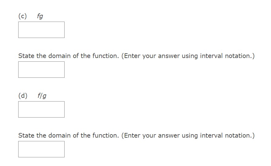 state the domain of the function enter your answer in interval notation