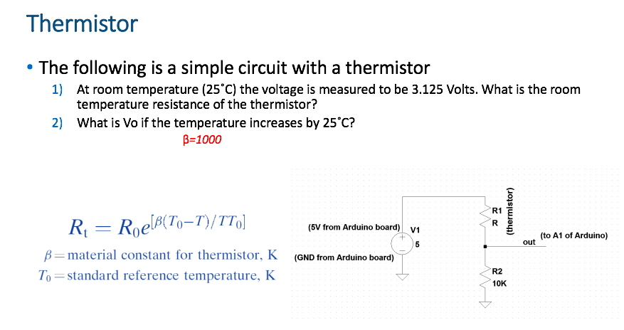 Solved Thermistor The Following Is A Simple Circuit Wit