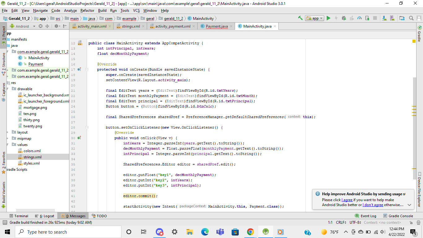 Solved Android Studio Help: On Chapter 11 Program 2, I am 