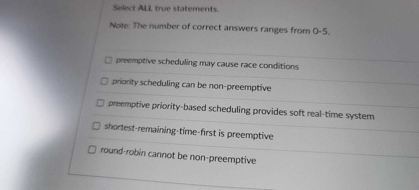 Solved Select All True Statements Note The Number Of