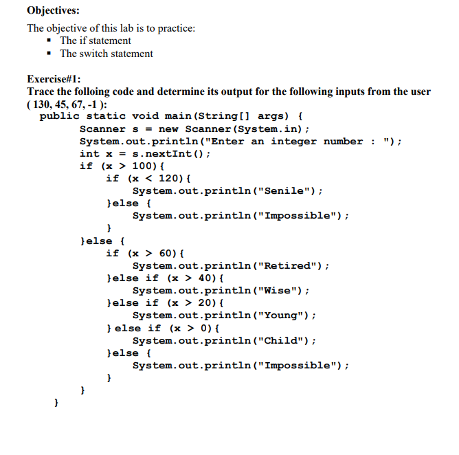 Solved Objectives: The objective of this lab is to practice: | Chegg.com