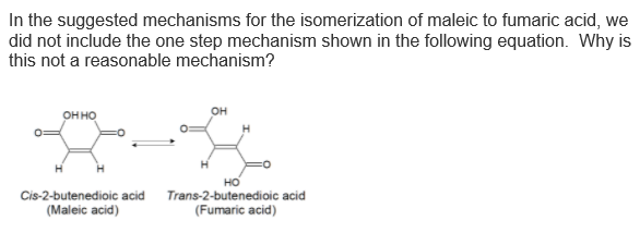 Solved In the suggested mechanisms for the isomerization of | Chegg.com