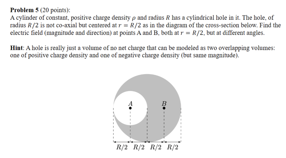 Solved Problem 5 (20 Points): A Cylinder Of Constant, | Chegg.com