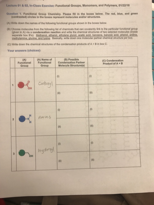 Solved Lecture 01 & 02, In-Class Exercise: Functional | Chegg.com