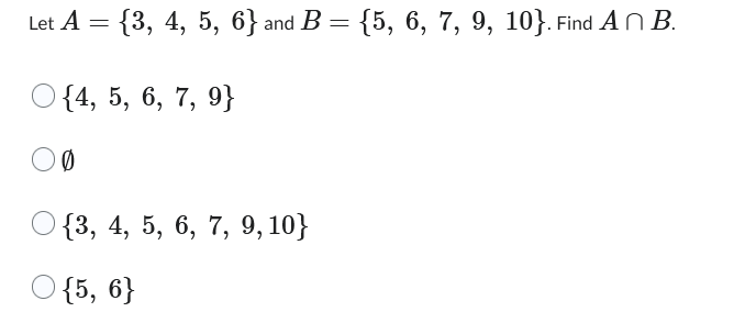 Solved Let A={3,4,5,6} And B={5,6,7,9,10}. Find A∪B. | Chegg.com