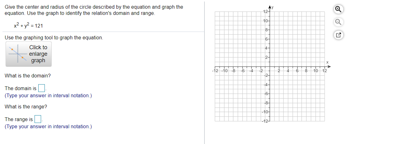 Solved Give the center and radius of the circle described by | Chegg.com