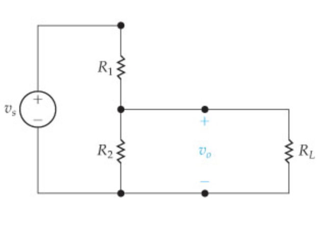 Solved A voltage divider like that in the figure is to be | Chegg.com