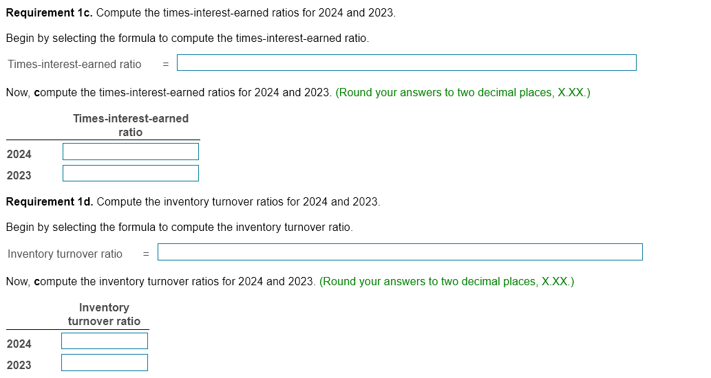 Solved Requirement 1a Compute The Current Ratios For 2024 Chegg Com   Php4G4NK4