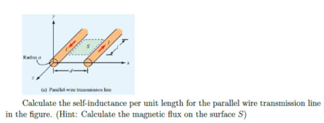 Solved Calculate the self-inductance per unit length for the | Chegg.com