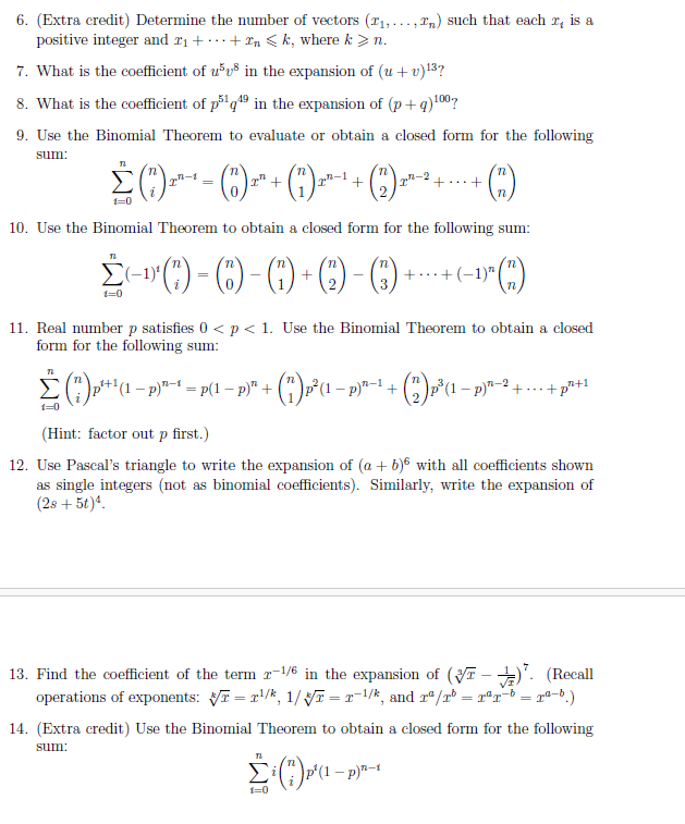 Solved 6. (Extra credit) Determine the number of vectors | Chegg.com