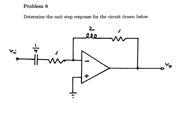 Solved Problem 6 Determine the unit step response for the | Chegg.com