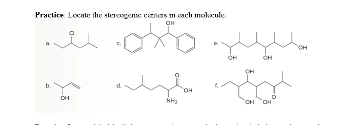 Solved Practice: Locate the stereogenic centers in each | Chegg.com