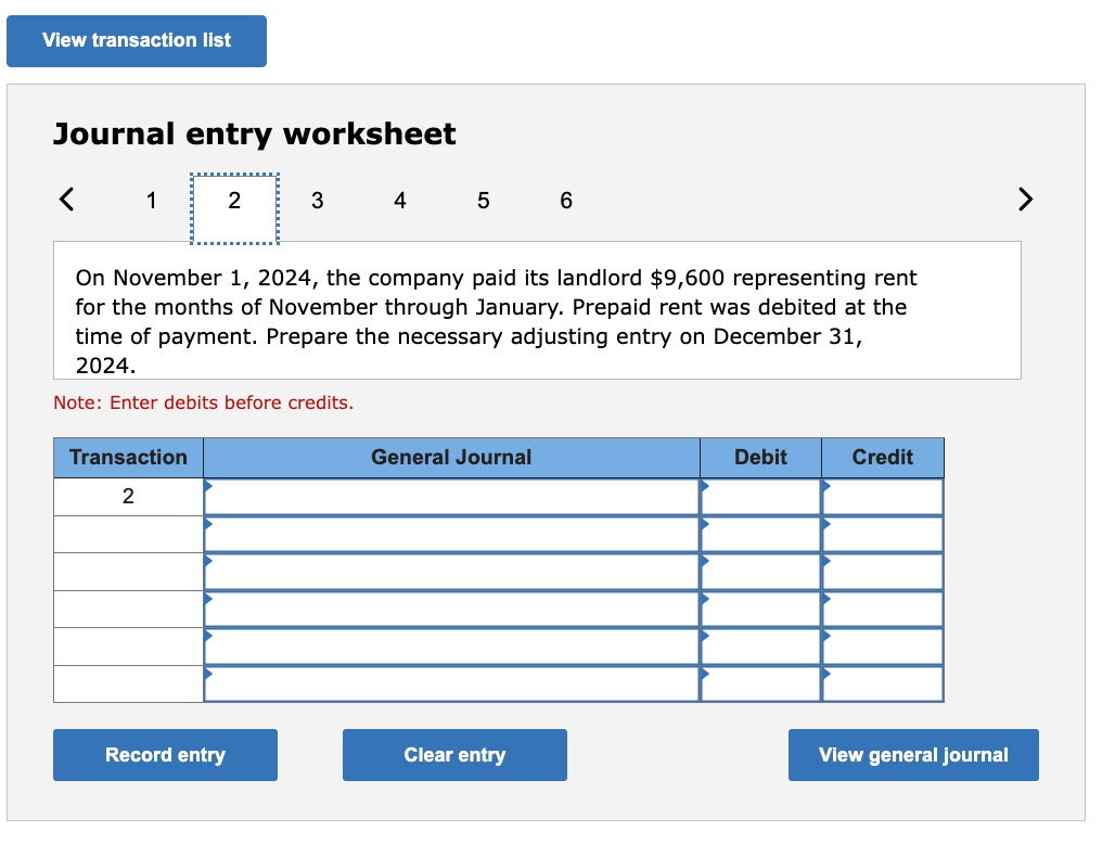 Solved Journal entry worksheet 1 Vacation pay for the year