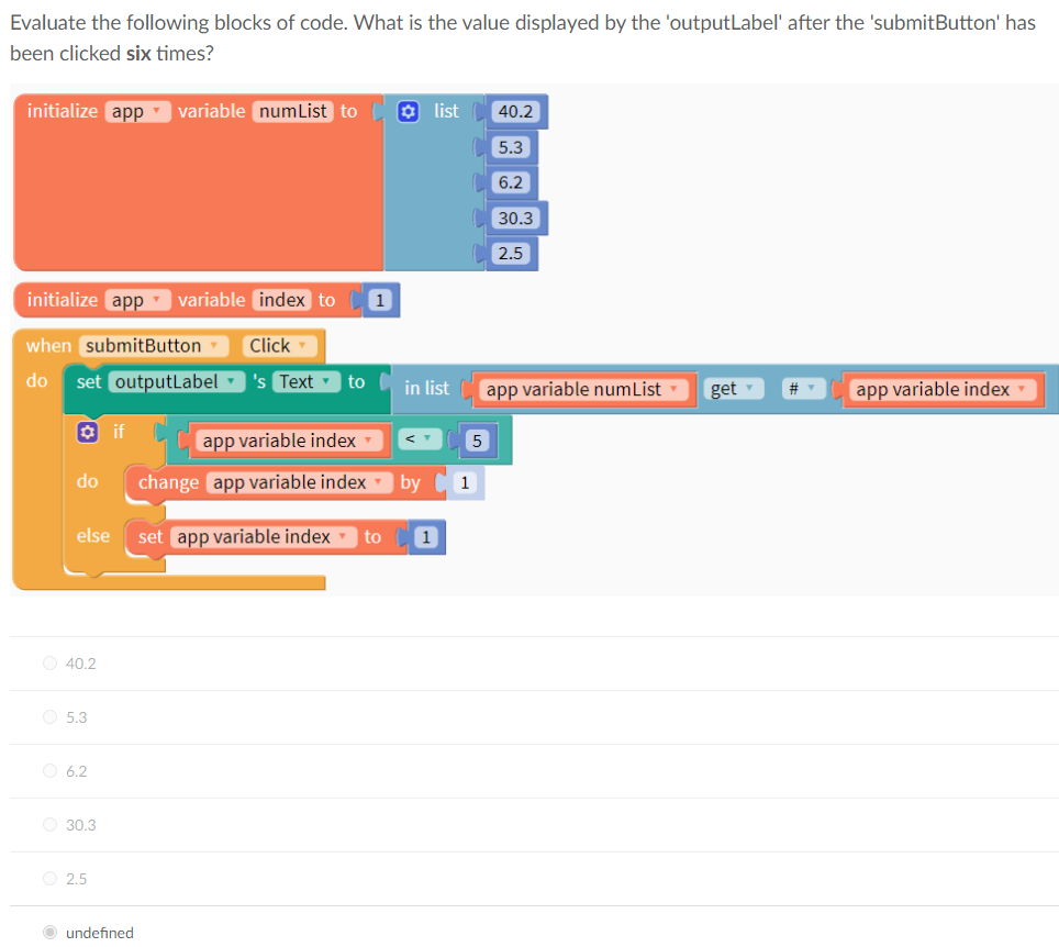 Solved What is displayed by the 'outputLabel' after the | Chegg.com