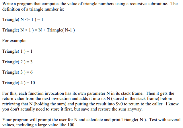 Write a program that computes the value of triangle | Chegg.com