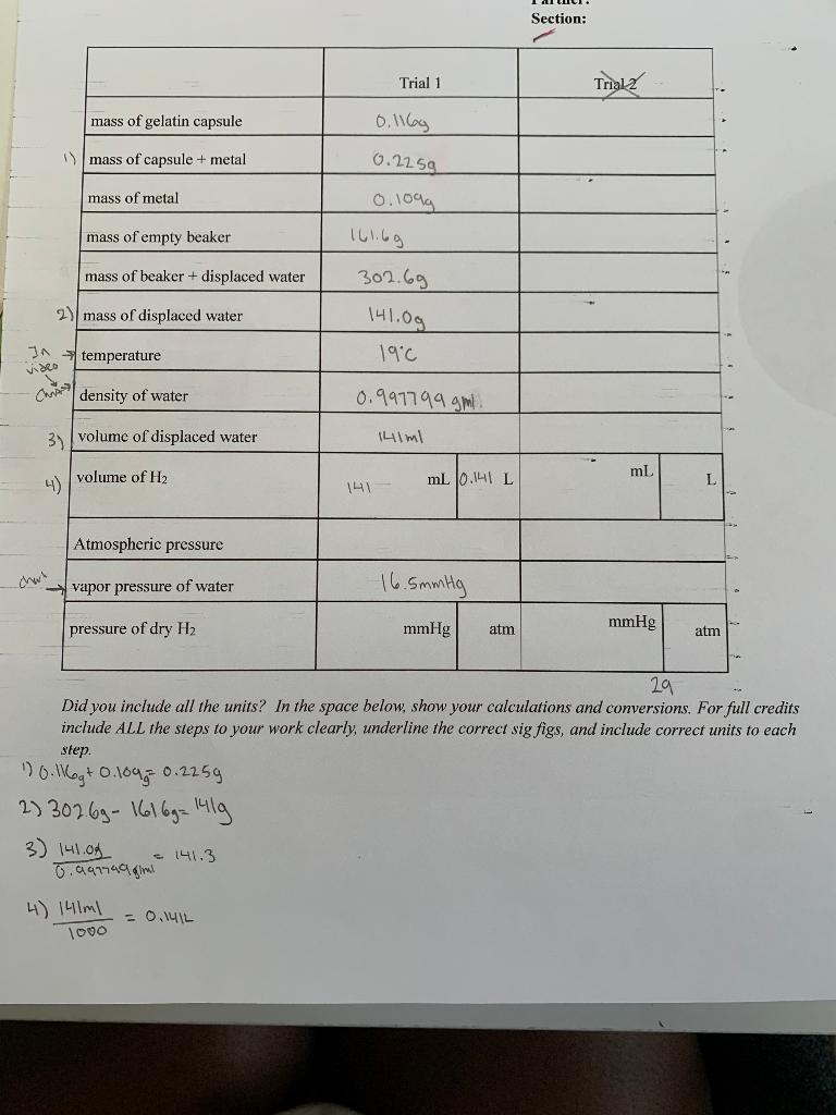 Solved additional info Barometric pressure 29.94 inHg and