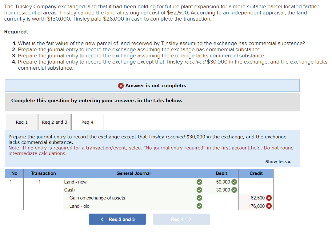 solved-the-tinsley-company-exchanged-land-that-it-had-been-chegg