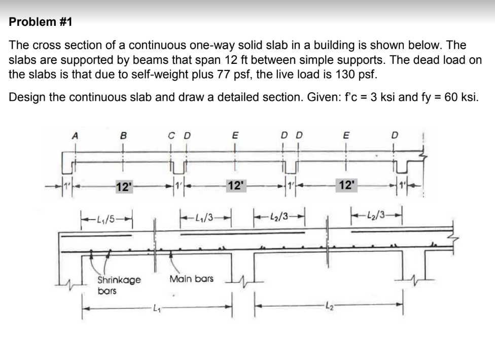 Design Of Continuous One Way Slabs Checks Detailing Included Is