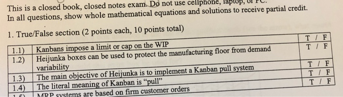 Solved This is a closed book closed notes exam. Do not use