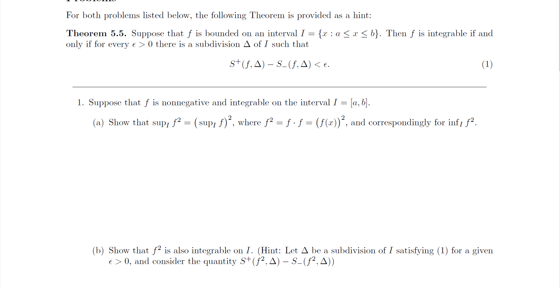 Solved For both problems listed below, the following Theorem | Chegg.com