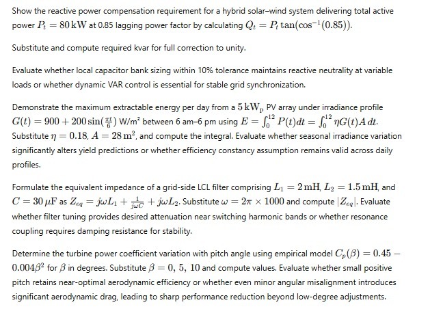 Solved Show the reactive power compensation requirement for | Chegg.com
