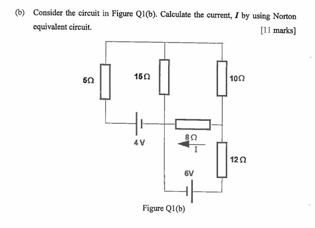 Solved (b) ﻿Consider The Circuit In Figure Q1(b). ﻿Calculate | Chegg.com