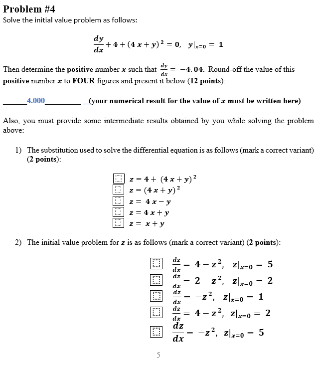 Solved Problem #4 Solve the initial value problem as | Chegg.com