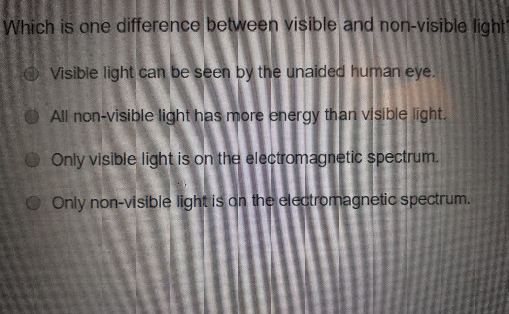 Non deals visible light