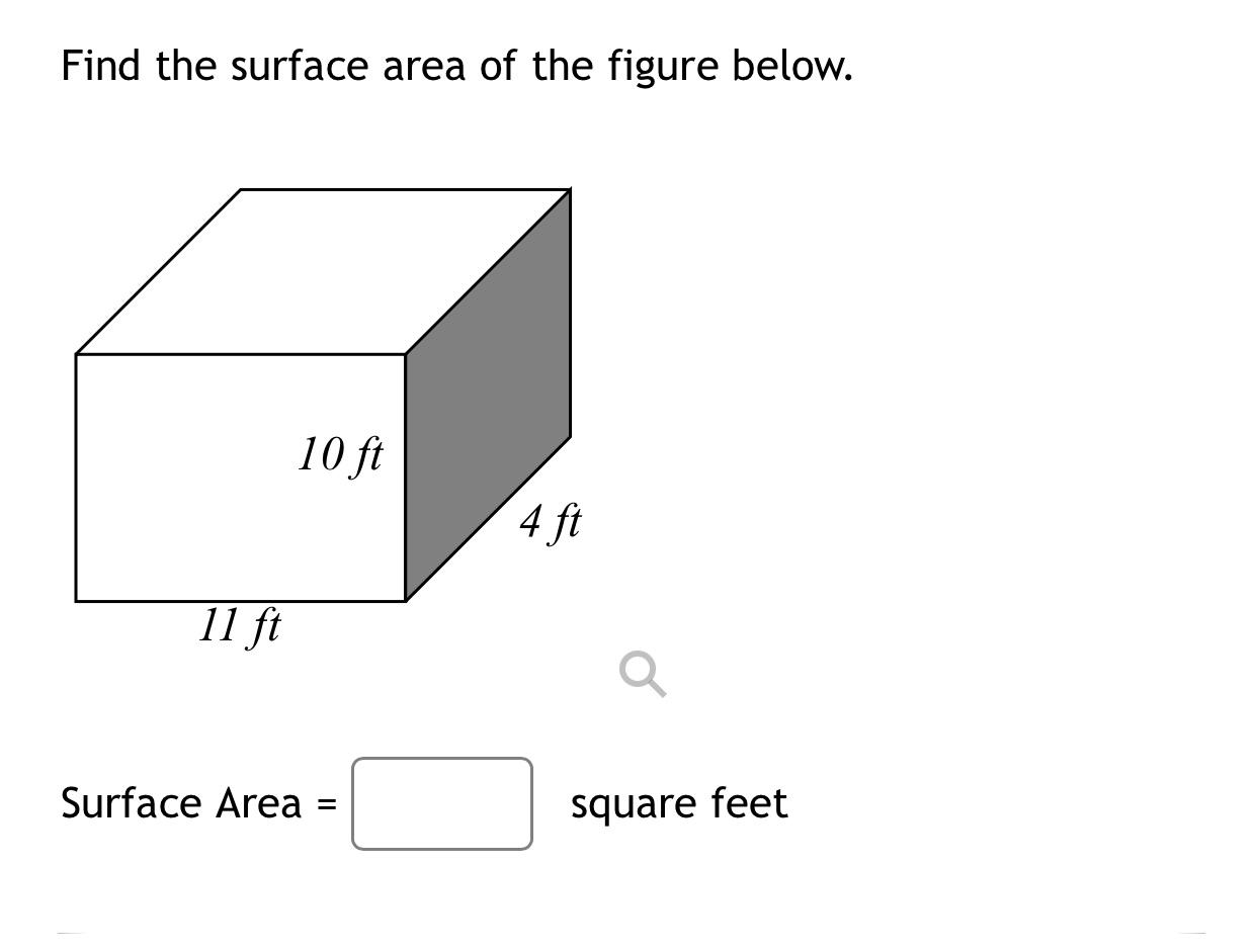 Solved Find the surface area of the figure below. Surface | Chegg.com
