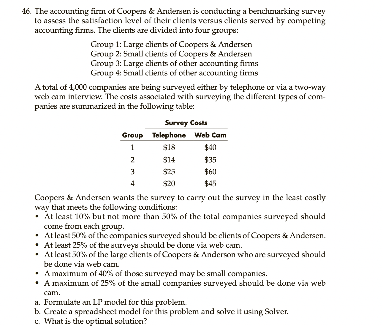 The accounting firm of Coopers \& Andersen is