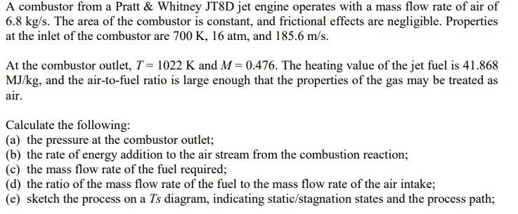 A Combustor From A Pratt & Whitney JT8D Jet Engine | Chegg.com