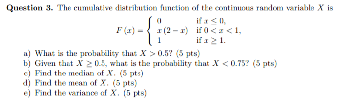 Solved {file Question 3. The cumulative distribution | Chegg.com