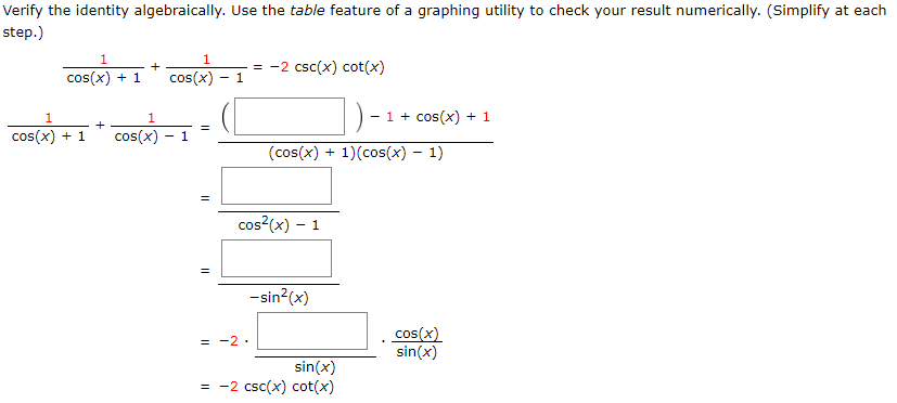 Verify Algebraically Solved Verify the identity algebraically. Use a graphing | Chegg.com
