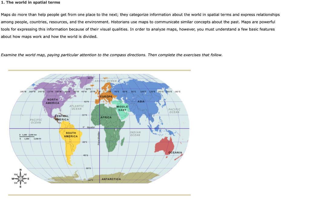 Solved 1 The World In Spatial Terms Maps Do More Than Help Chegg Com