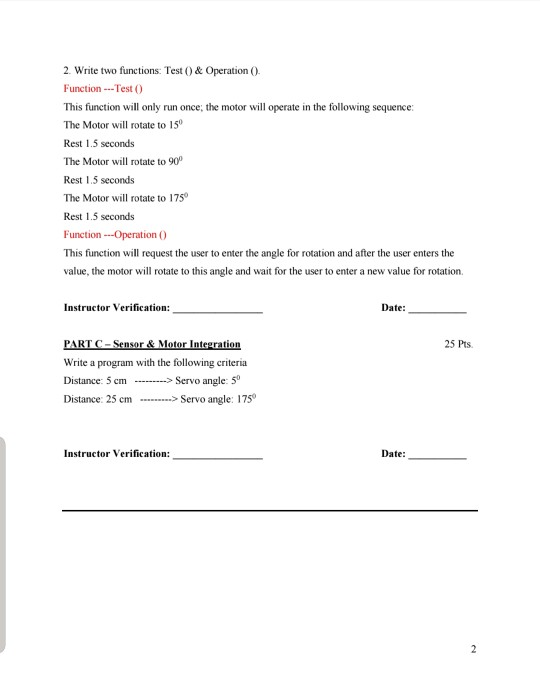 Lab 3- Arduino Name: Date Topics 75 Pts. Implementing | Chegg.com