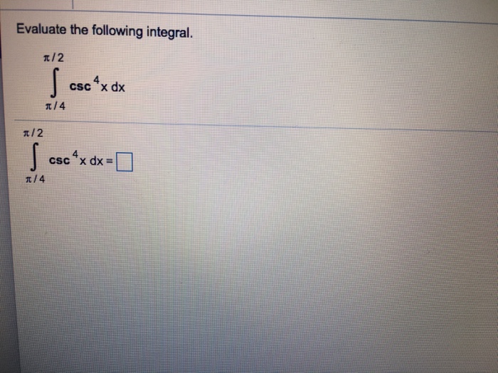 integral pi 4 to pi 2 e 2x 1 sin2x 1 cos2x