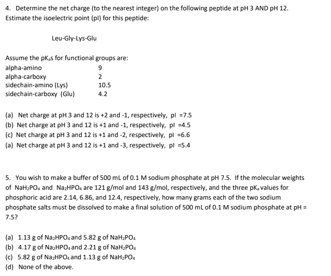 Solved 4. Determine the net charge (to the nearest integer) | Chegg.com